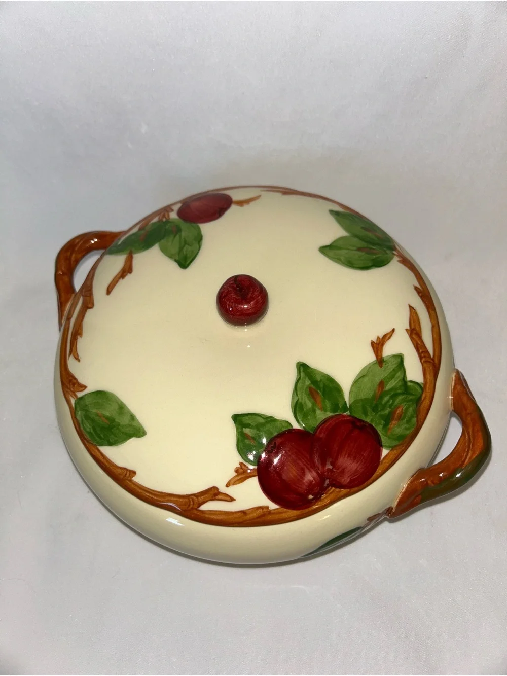 Franciscan Apple Small Covered Casserole Dish w/ Lid USA Vintage Serving Bowl